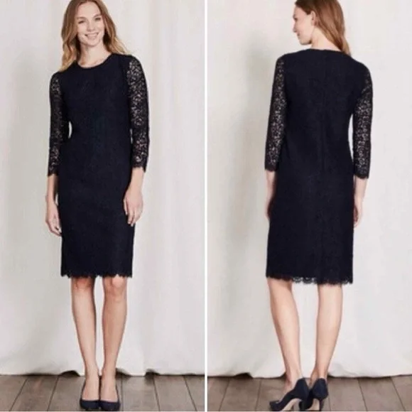 Boden | Dresses | Nwot Boden Jennifer Lace Navy Sheath Dress Size Us6r |  Poshmark